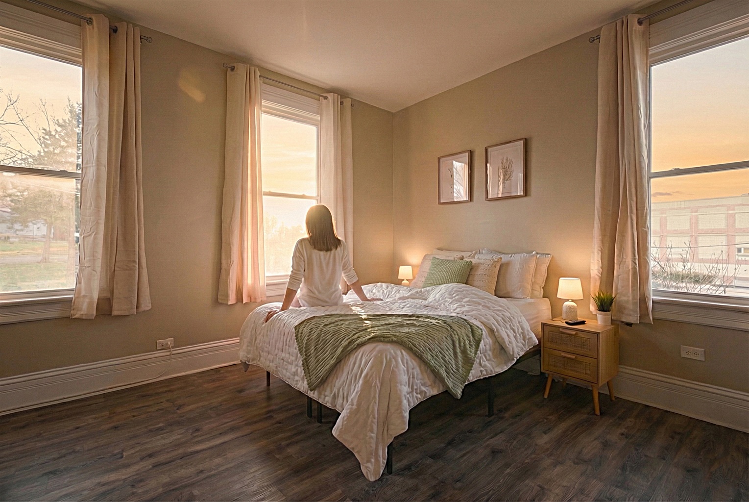 Wake up rested after a comfortable night's sleep.