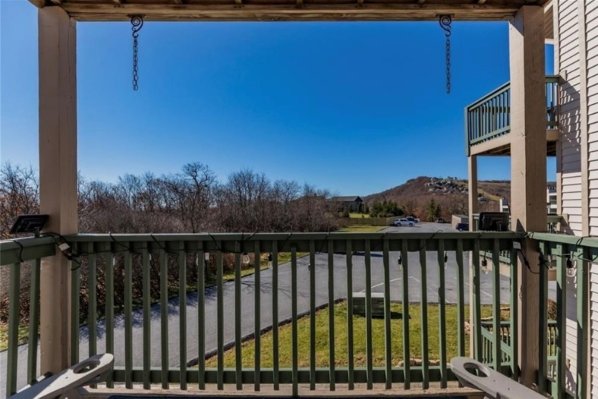 Mountain views from the largest balcony area.