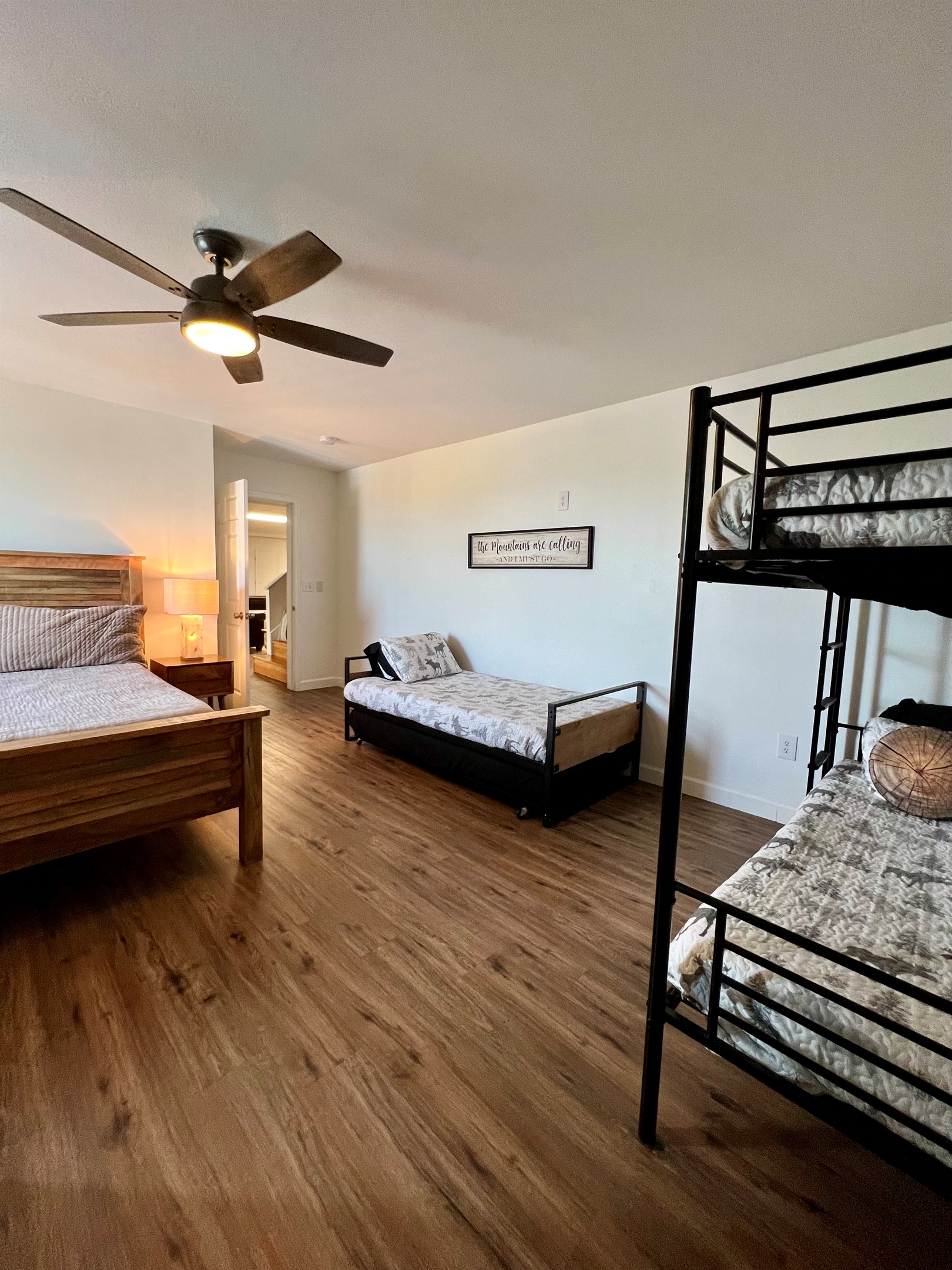 Bedroom 5 - King Bed, trundle bed (2 twins), and bunk bed (2 twins)