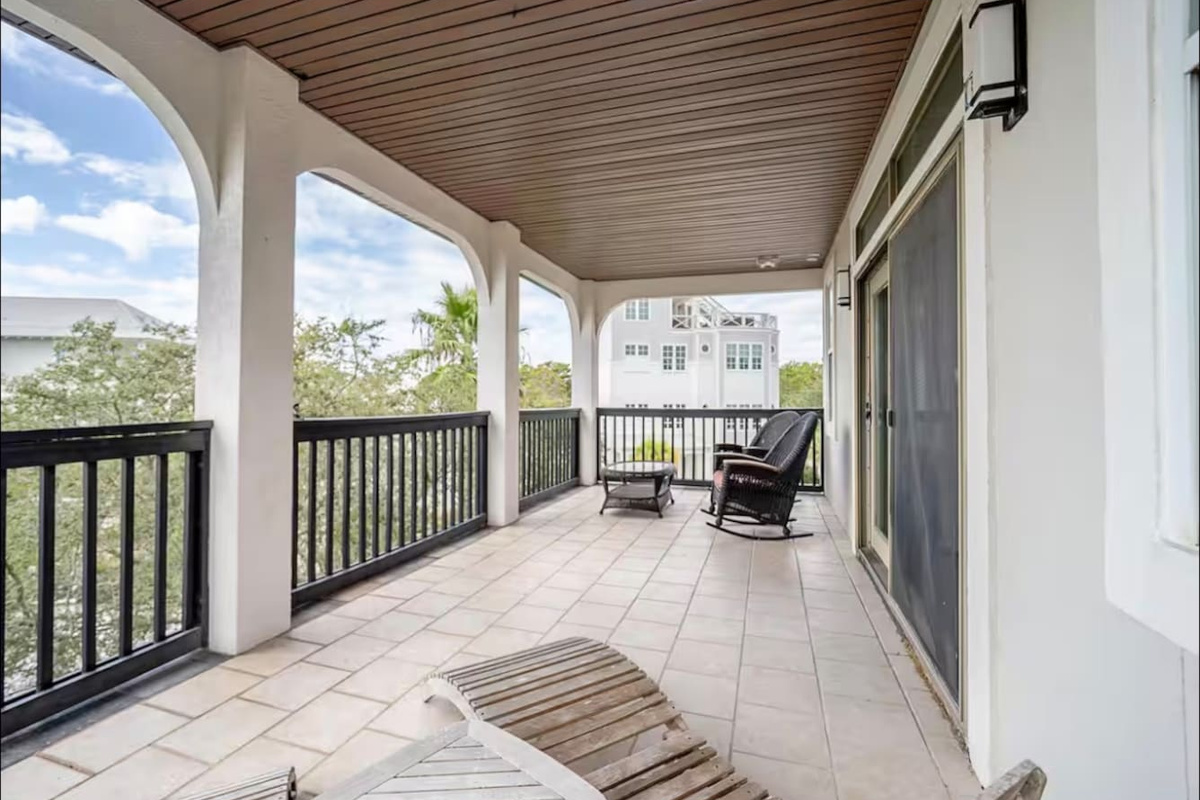 Balcony deck off of bedroom #1 offers a private space to read and relax