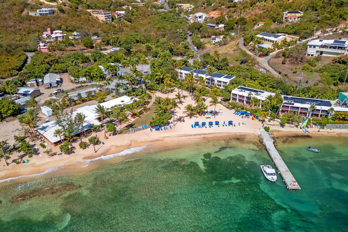 Breathtaking views of the resort nestled along the Caribbean coastline.