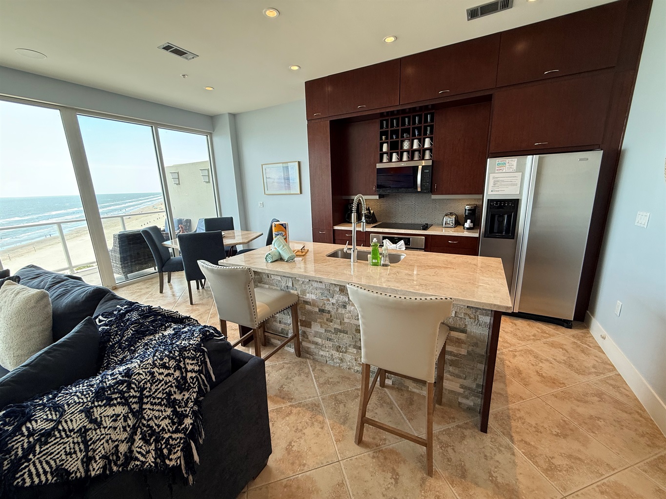 Open, state-of-the art kitchen