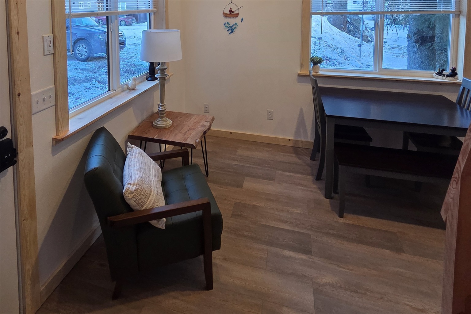 Main floor seating and dining area.
