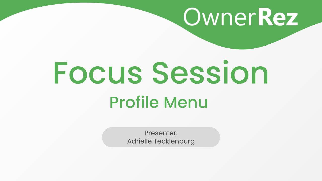 Focus Session - Profile Menu