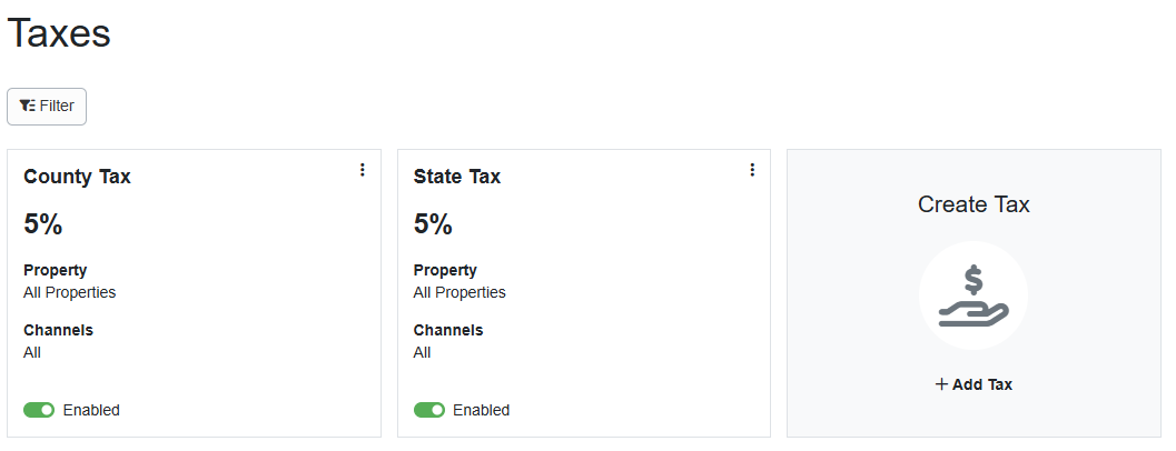 Experience the new tax functionality yourself by navigating to Settings > Pricing > Taxes.