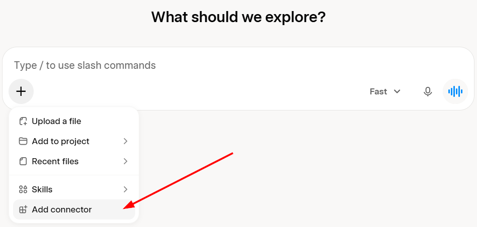 In Grok,&nbsp;click on the + > Add Connector.