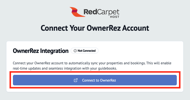 On the next screen, click the Connect to OwnerRez button.