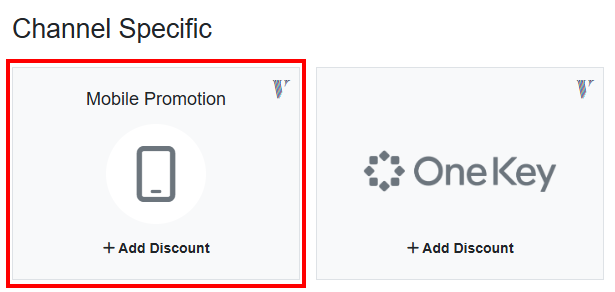 Navigate to Settings > Pricing > Discounts > + Create Discount > Channel Specific > Mobile Promotion.