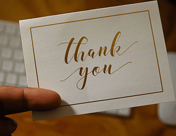 Thank you card