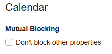 Bookings also have this checkbox in the Rules tab > Change > Calendar > Mutual Blocking.
