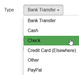 This allows you to enter the essential information, like the amount and date received. You can also enter notes and information about the type of payment.
