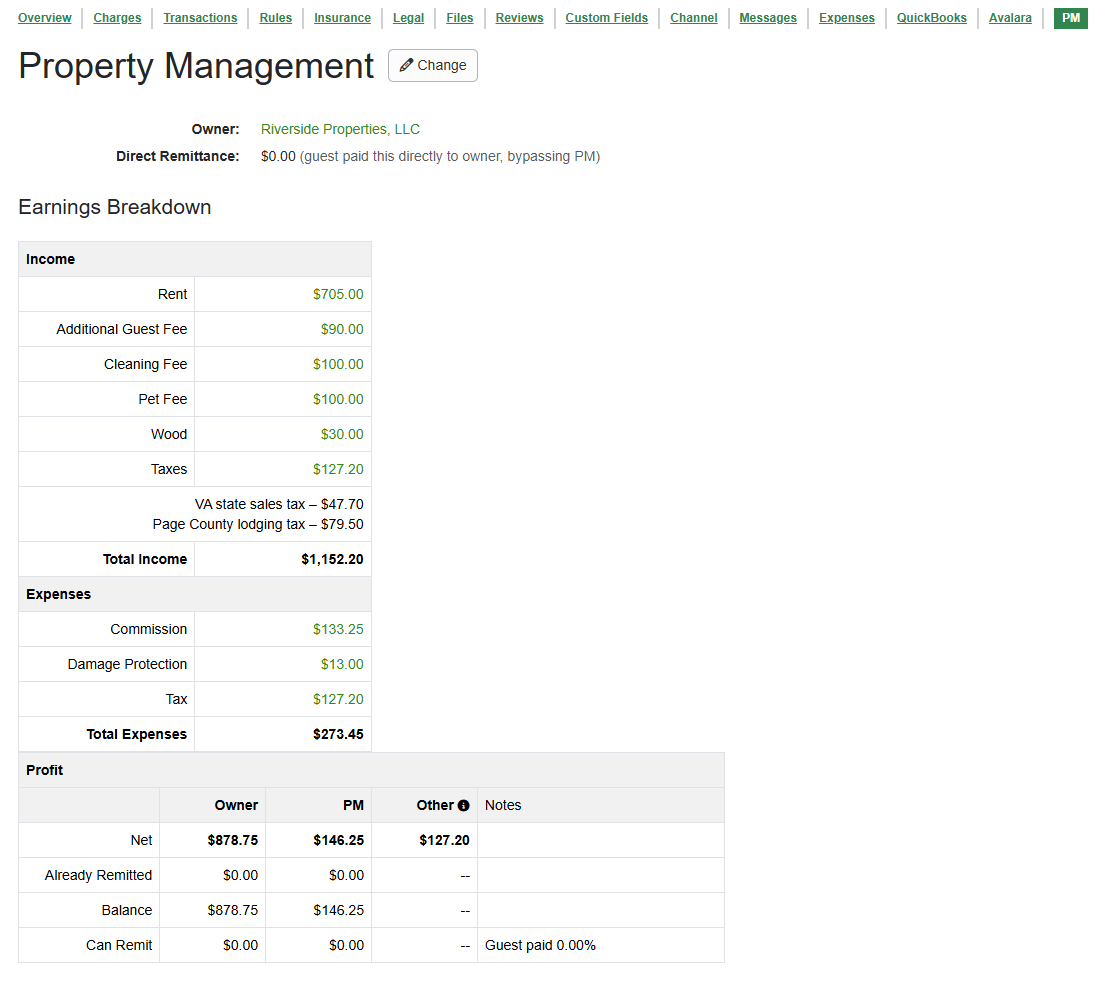 Top booking remittance area of statements aligns exactly with what each booking shows individually.