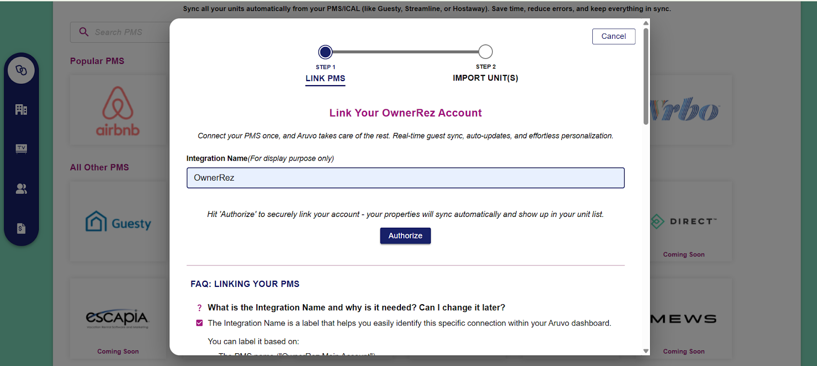 Name and Authorize: Enter a display name for your integration (e.g., 