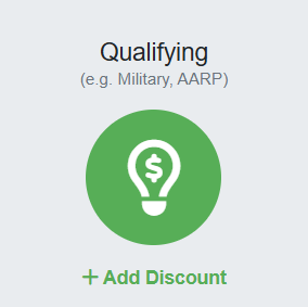 Navigate to Settings > Pricing > Discounts > + Create Discount > Qualifying Discount.