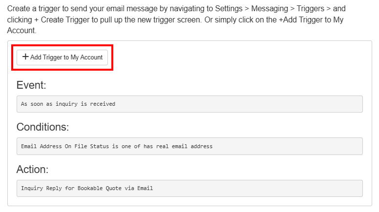 Similarly, you can add triggers&nbsp;directly from some support articles, if available, by clicking on the&nbsp;+Add Trigger to My Account.