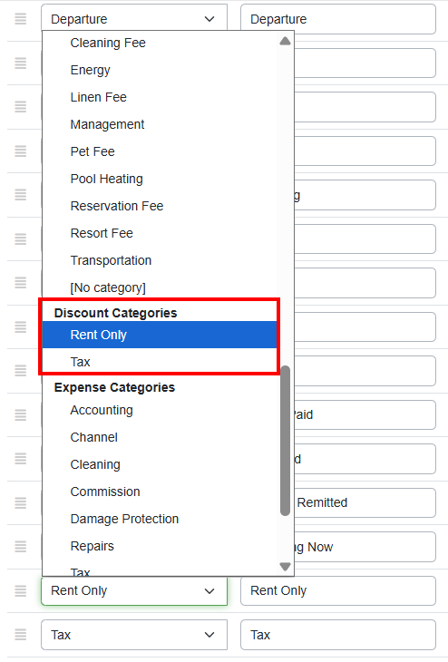 You can add these new Discount Categories to your Statement Views (PM - Settings - Statement Views - and either edit an existing Statement View or + Create View), and + Add Column - Discount Categories.