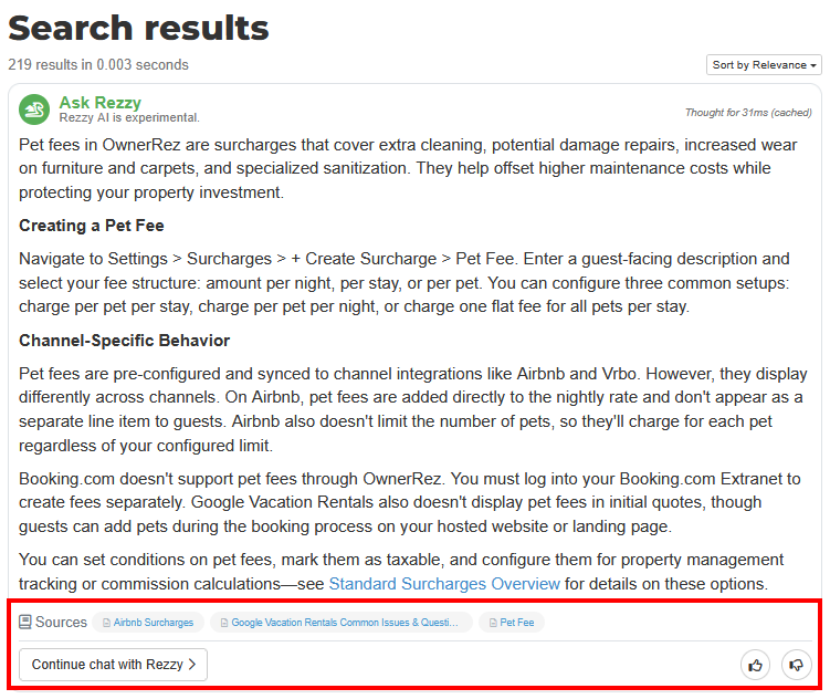 When searching Rezzy from the OwnerRez website and support center, not only will search results include free&nbsp;detailed 