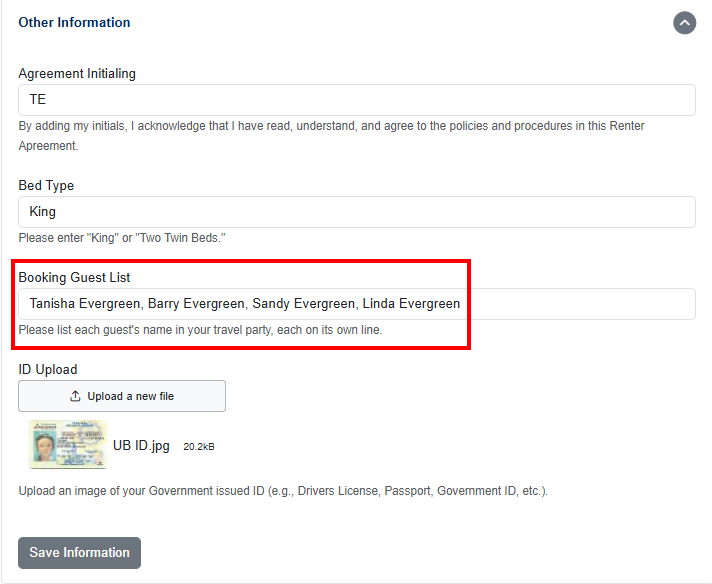 If you select Yes, required entry from the Display section, the guest will see the field during checkout and be able to enter the optional or required data on the Confirm & Pay guest form.