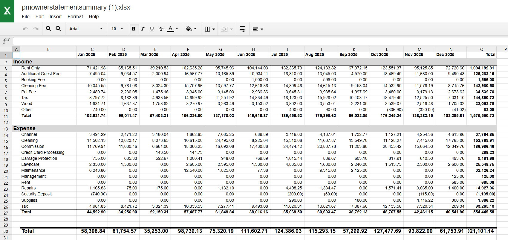 Check out the&nbsp;Owner Statement Summary report Excel export by navigating to PM > Reports >&nbsp;Owner Statement Summary > Run Report > Export.