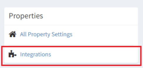 On the left menu bar, click Admin Settings, and then click Integrations.