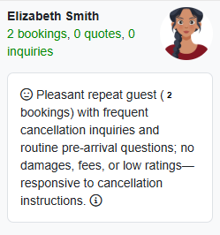 When available, OwnerRez will download and display Airbnb guest profile photos in the guest information area once the booking is confirmed.