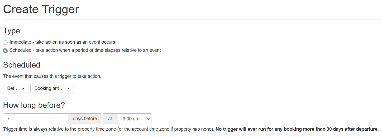 Scheduled triggers are now split into two lines for improved clarity.