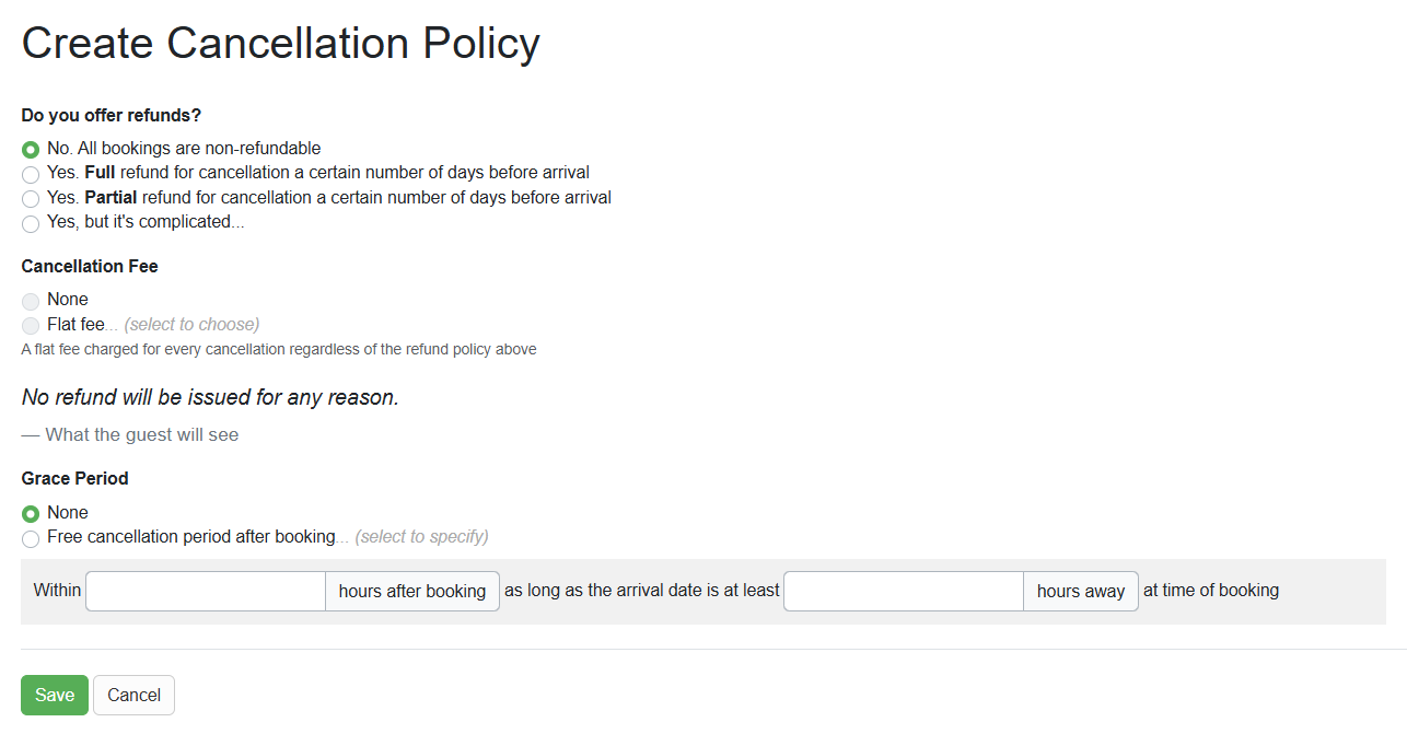 As OwnerRez continues to implement our new design, we have updated the Cancellation Policies section, providing a cleaner interface and improved mobile responsiveness as part of our August 20th release.