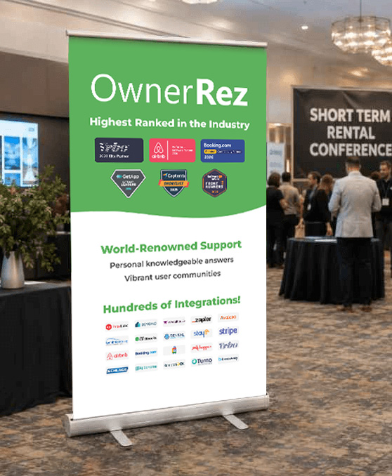 Trade show roll-up banner