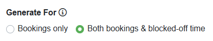 If the latter, and you are using an OwnerRez door lock integration, you may want to enable lock codes for Blocks, as they are for Bookings, by navigating to the specific door lock integration settings > Generate For section and selecting&nbsp;Both bookings & blocked-off time.