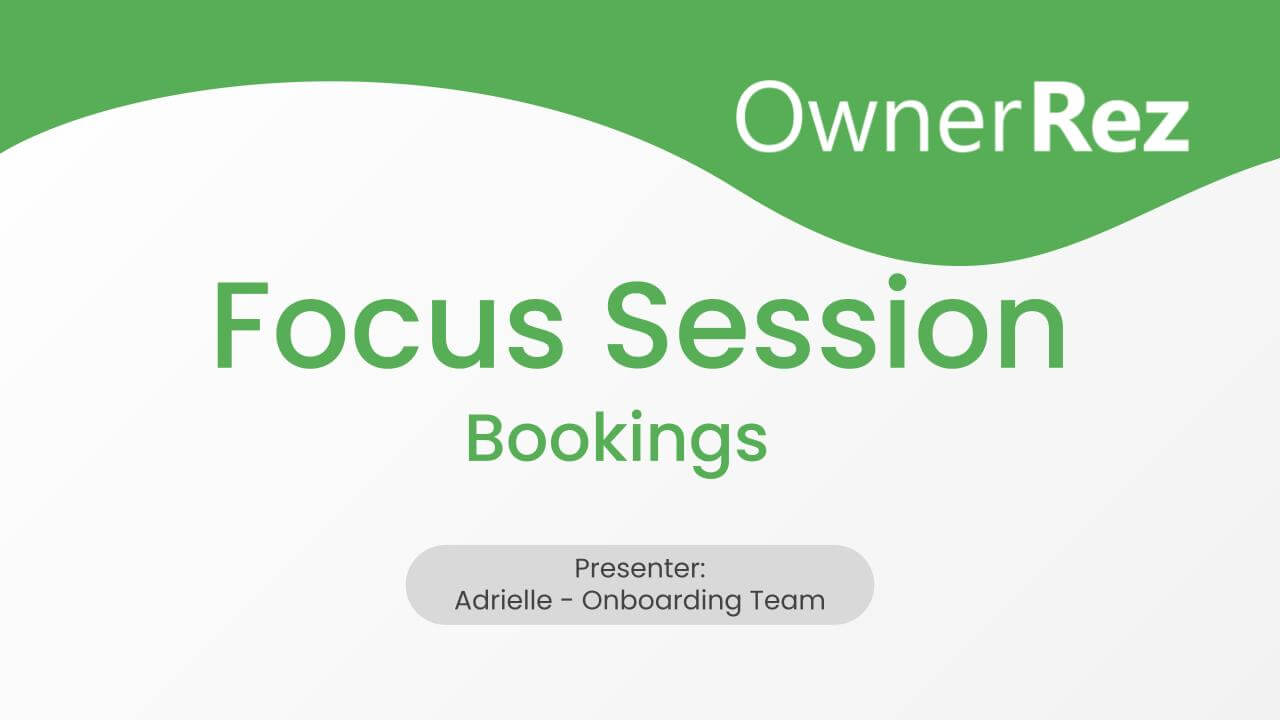 Focus Session - Bookings