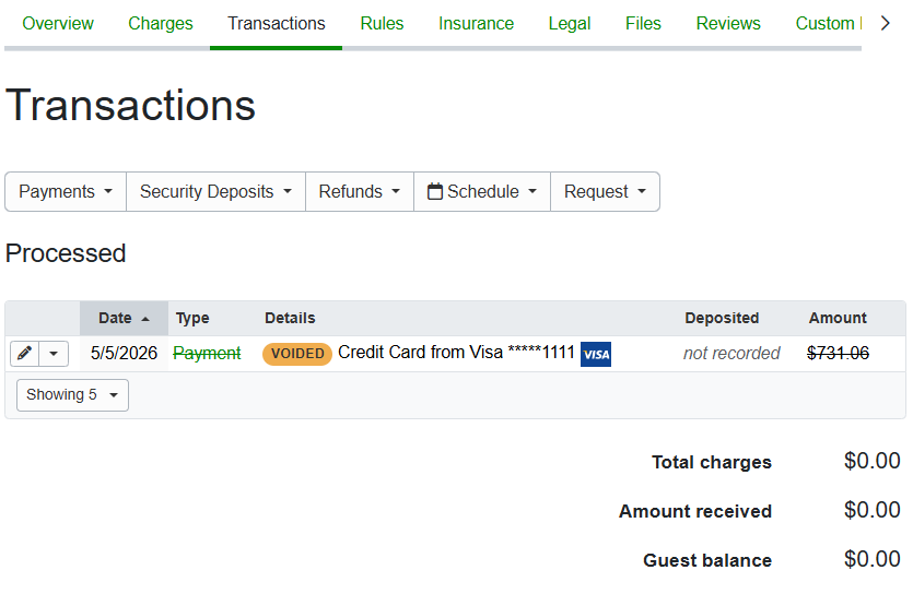 OwnerRez attempts to void the credit card charges for cancellations (excluding Stripe) within 24 hours when eligible first, before refunding for recent unsettled credit card charges, with our May 27th release.