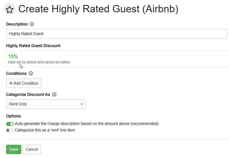 Configure your new Airbnb Highly&nbsp;Rated Guest Discount.