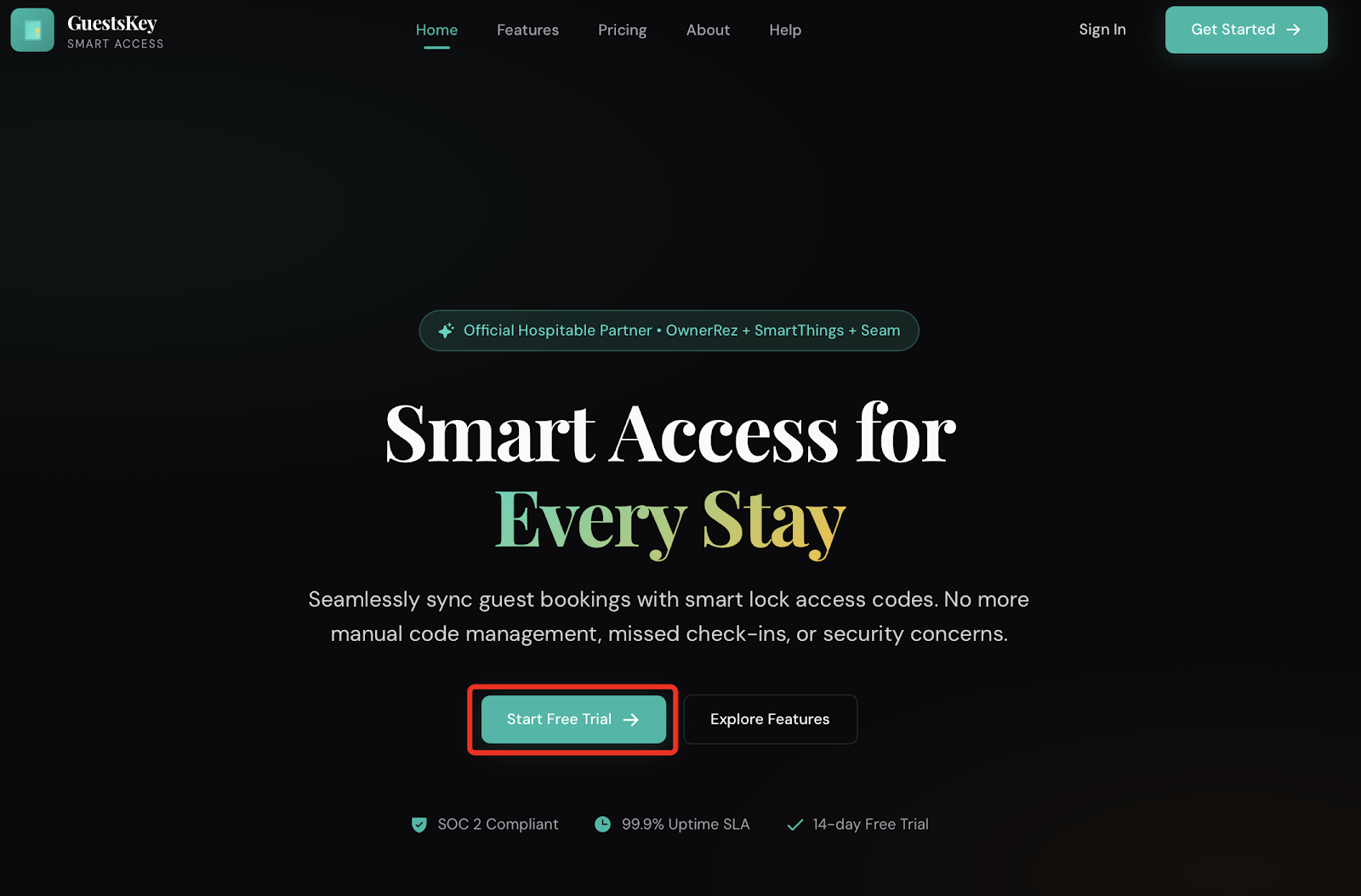 Create Your Account&nbsp;Go to https://app.guestskey.com to create an account. From the home page, click the green 