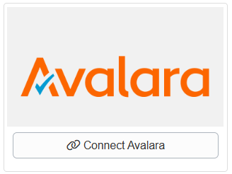 Navigate to Settings > Financial > Avalara, and click Connect Avalara.