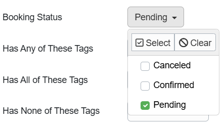 You can search for Pending Bookings in the main Bookings > List view > Filter > Booking Status, and select Pending only.