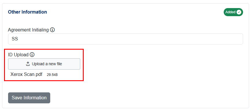 If they upload a non-image file format, it will only show the file name.