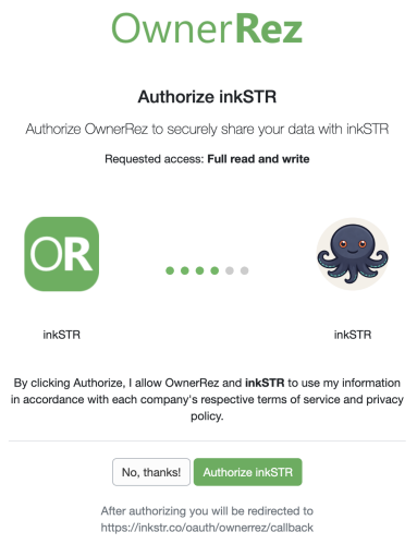 Review and approve the requested access (Full read and write).