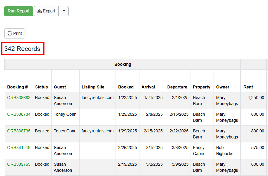 The&nbsp;Line Item Pivot Report will be previewed below, with a summary of the records displayed.