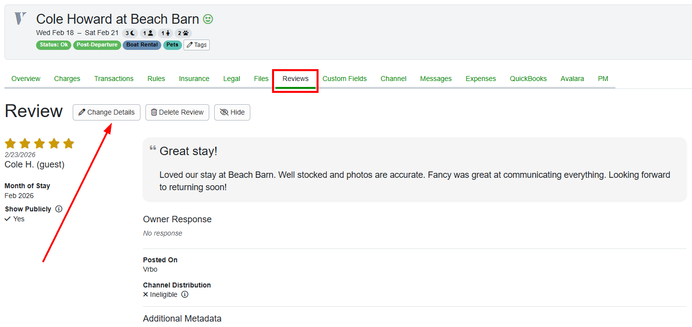 Click on Change Details.