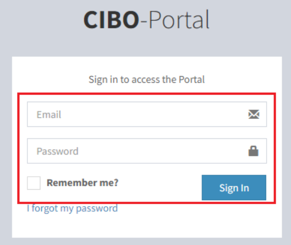 Sign in to your CIBO portal. Don’t have a CIBO login yet? Send an email to info@cibosolutions.com and we’ll provide you with one.