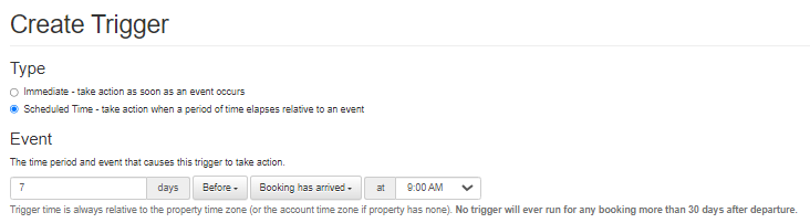 Let's review how scheduled triggers appeared before this change.