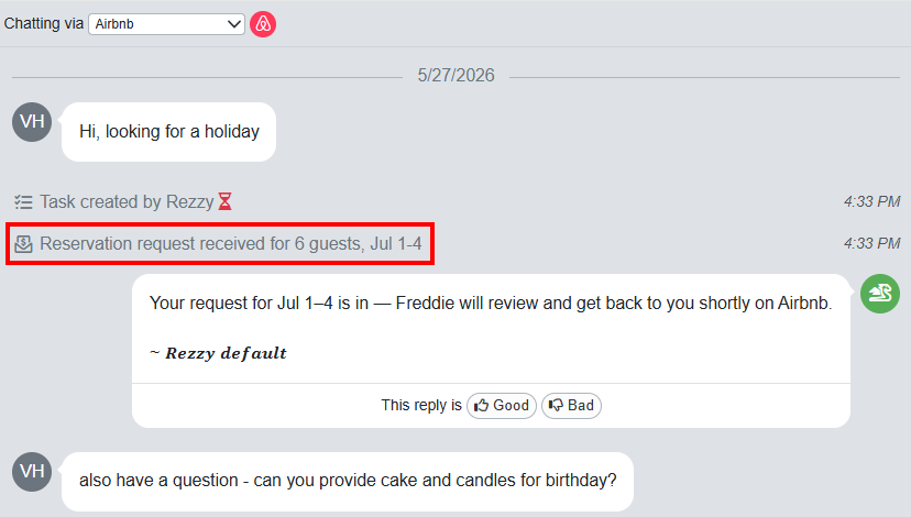 With our June 3rd release, OwnerRez added&nbsp;linked Airbnb Request to Book Inbox Event Indicators into the Inbox.