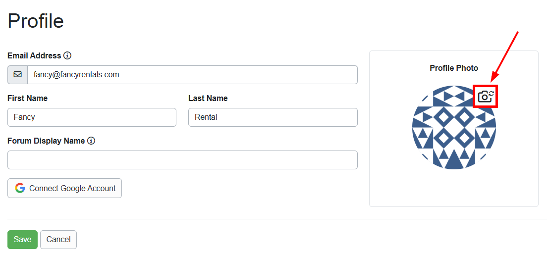 Upload your image or allow your device to take your photo by clicking on the camera icon.