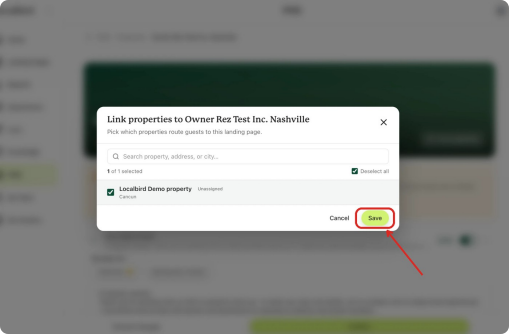 Link the properties that should send these messages.&nbsp;  On the same page, choose which OwnerRez properties this set of messages applies to, then Save.&nbsp;