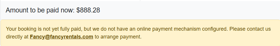 If you send a quote to the guest or other payment form, and they're seeing 