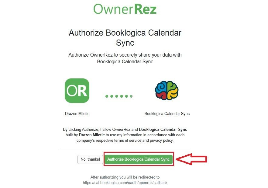 Click &ldquo;Connect OwnerRez&rdquo; in the email to open&nbsp;the OwnerRez OAuth authorization screen.