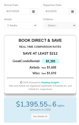 Direct Booking Tools Website Example