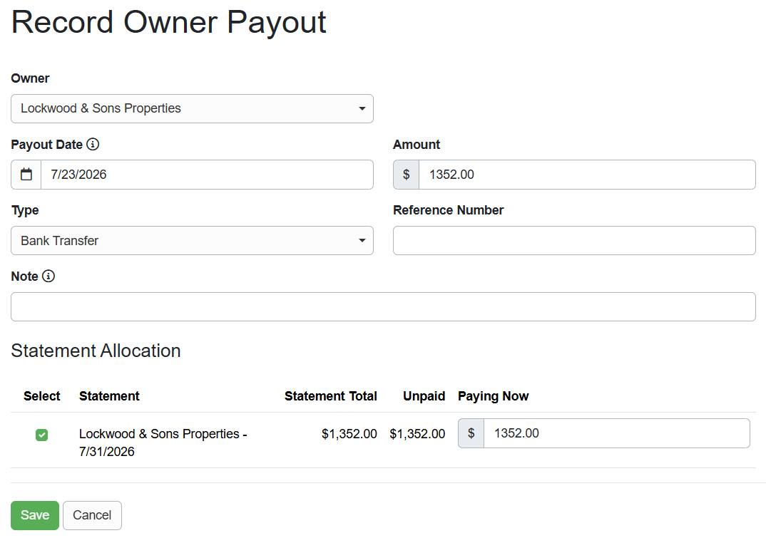  In the Type dropdown list, you can select from Bank Transfer, Cash, or Paper Check. Notice that the 