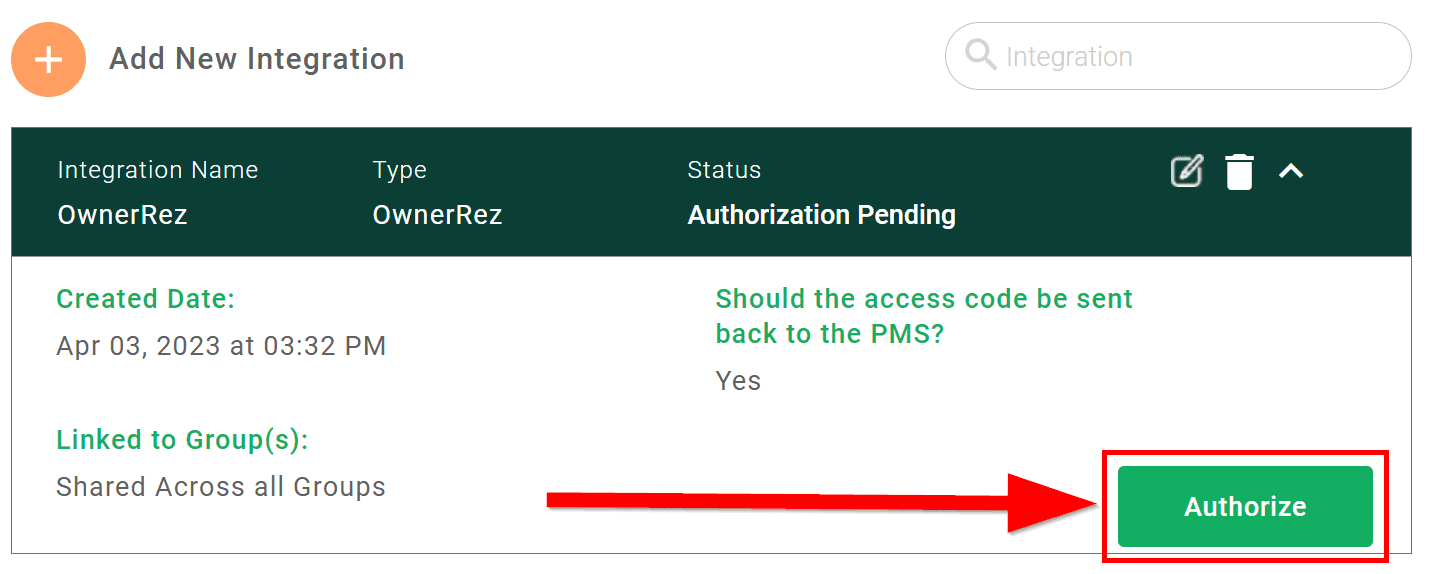 Next, click Authorize and then Confirm, which will open up the OwnerRez Authorization window. Select Authorize Lynx.