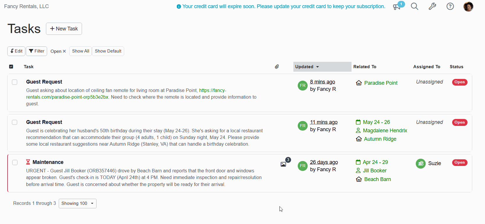 Photo and File attachments allow for quick preview access and can now be viewed in a full-screen carousel that includes all images from all notes on the task.